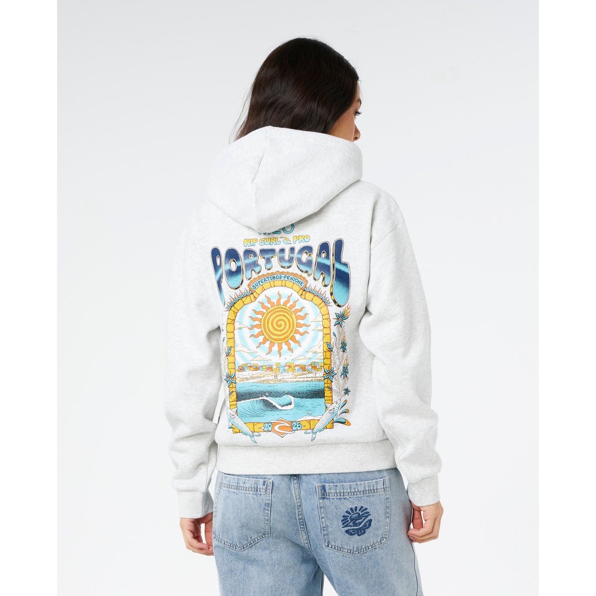 Sweat à capuche PENICHE MERCH sports marle, RIP CURL