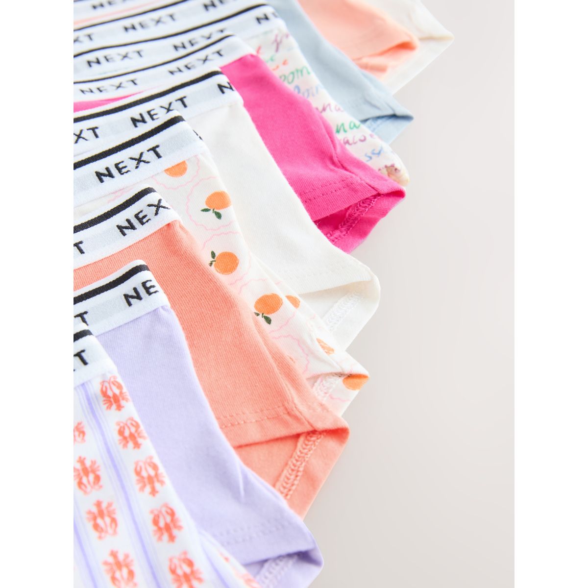 Culotte en coton à logo, lot de 10 orange/blanc, NEXT
