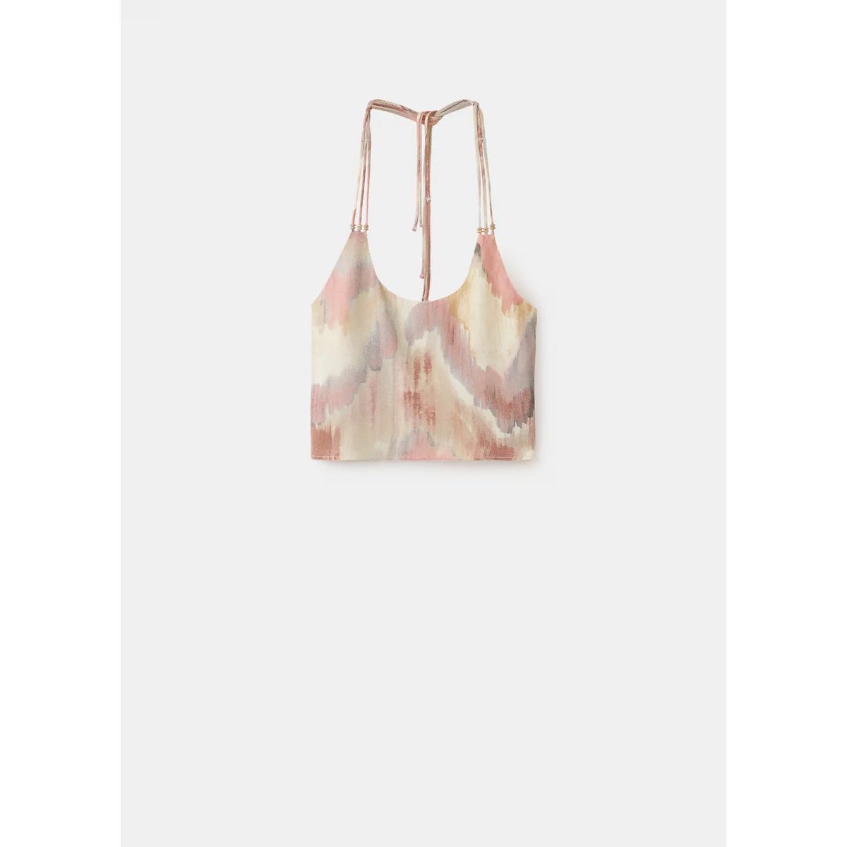 Top halter tie-dye rose pastel, MANGO TEEN