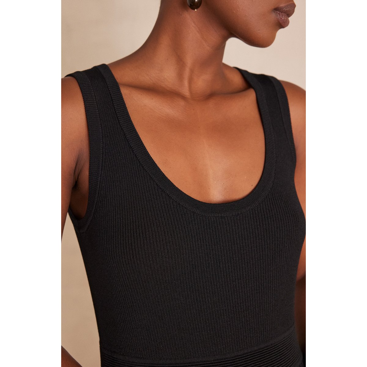 Robe droite côtelé Rive noir, Maison 123