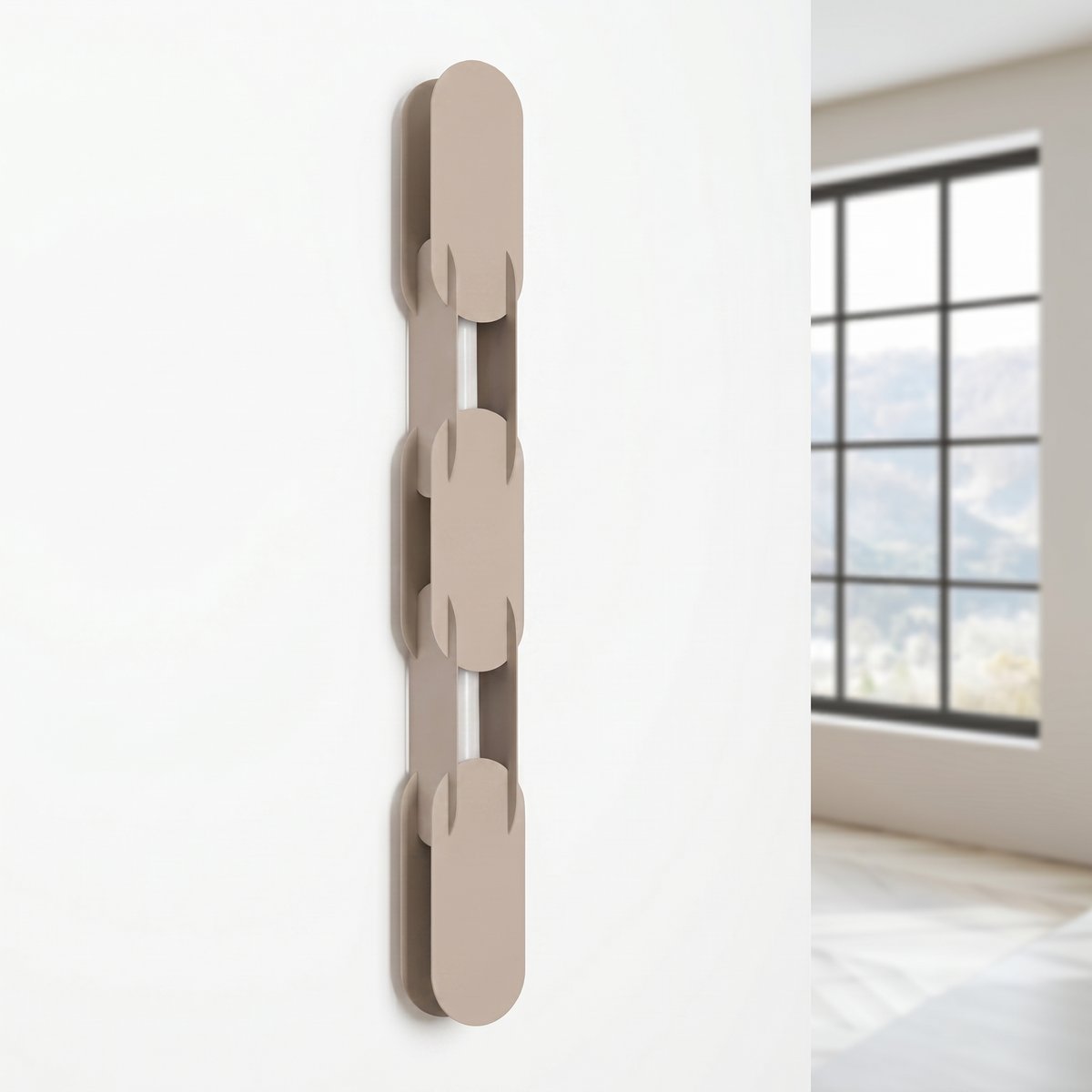 Applique murale Acier Taupe LED 1 Chain taupe, EDEN