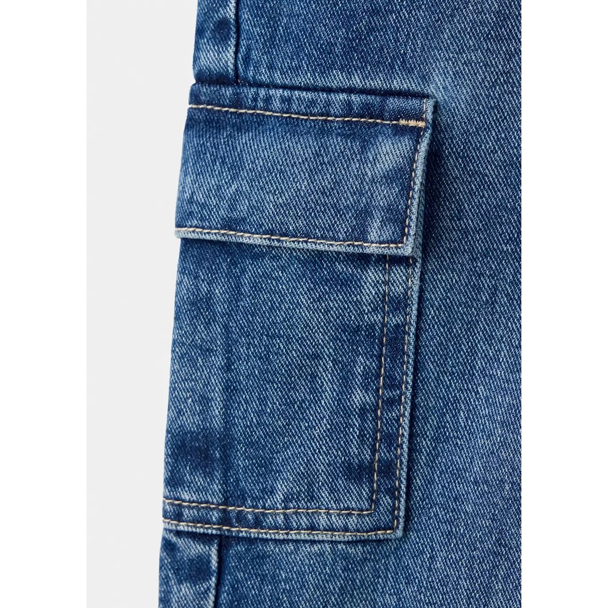 Jean droit cargo bleu foncé, MANGO BABY