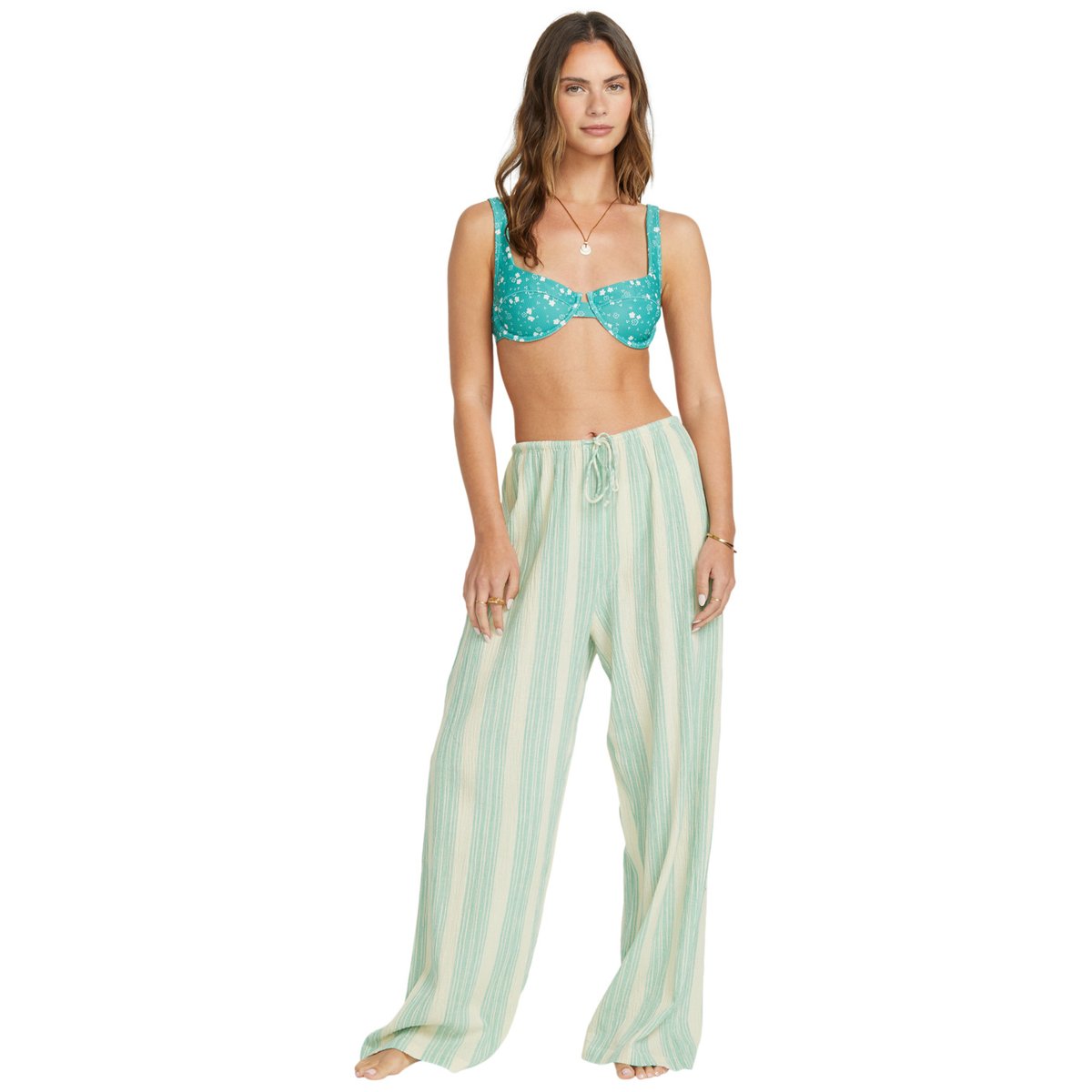 Pantalon à taille élastique SUNNY DAZE vert island green, BILLABONG