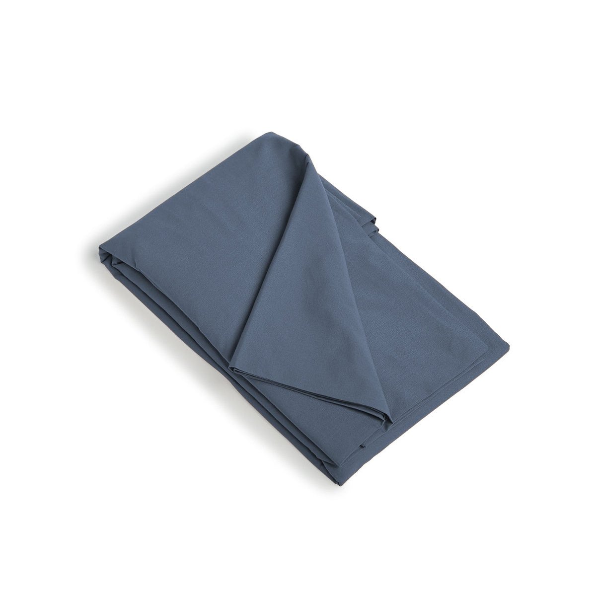 Drap housse percale de coton NINA bleu denim, FEBRONIE