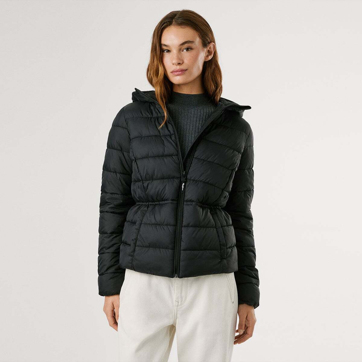 Doudoune Matelassée Avec Capuche noir, PEPE JEANS