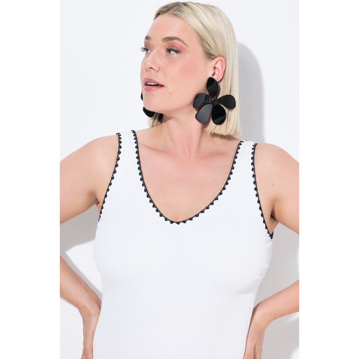 Maillot de bain sans bonnets souples. blanc cassé, ULLA POPKEN