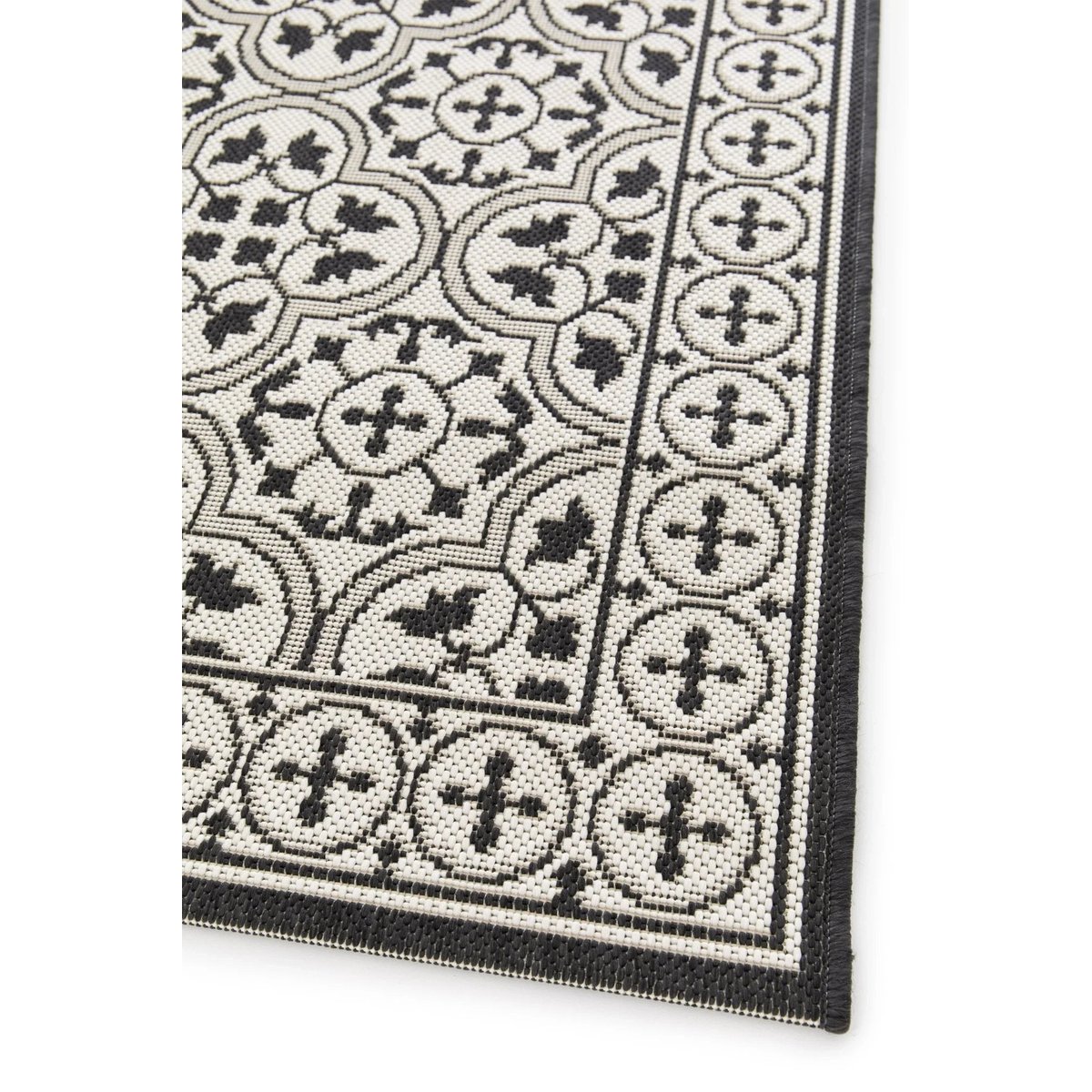 Tapis de couloir intérieur extérieur MOSAIQUE noir intense, AFK LIVING