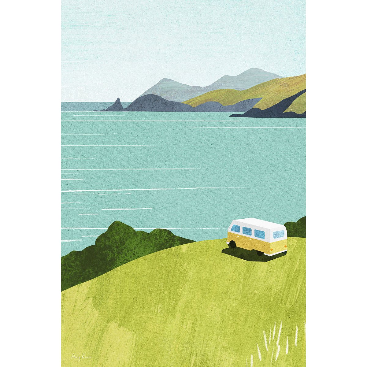 Tableau neo vintage van life tableau alu dibond, HEXOA