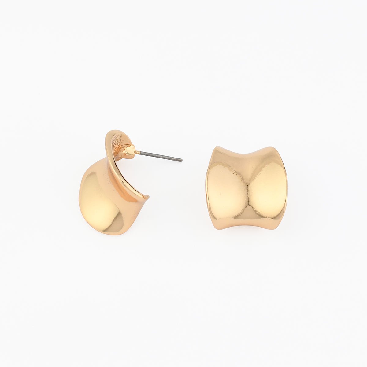 Boucles d'oreilles créoles larges dorées doré, BALABOOSTE