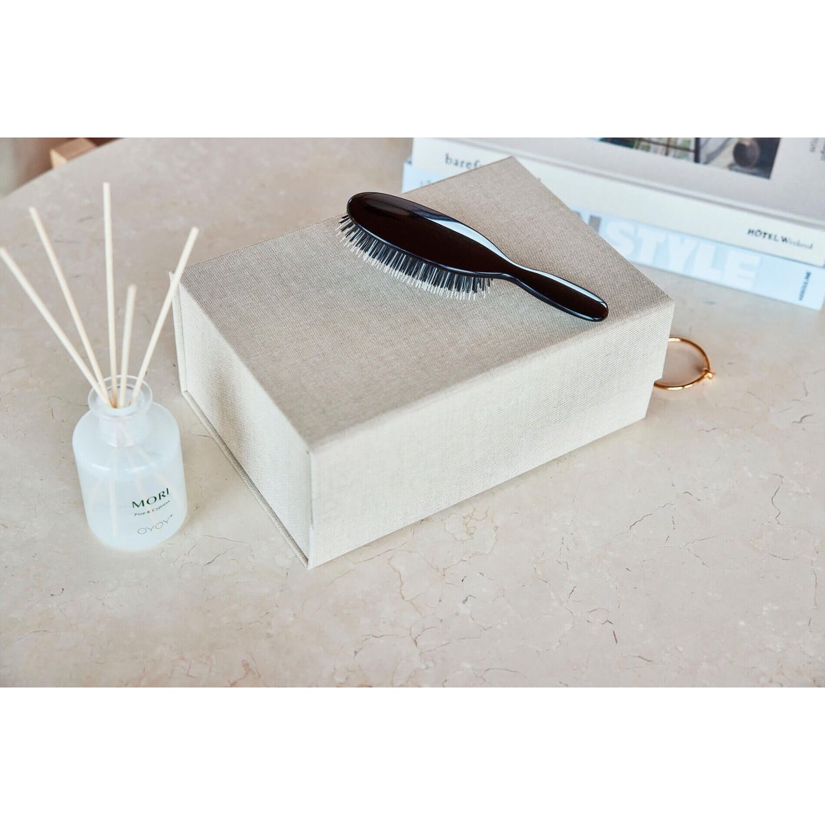 Boîte de rangement en carton à compartiments LIVING beige, OYOY LIVING DESIGN