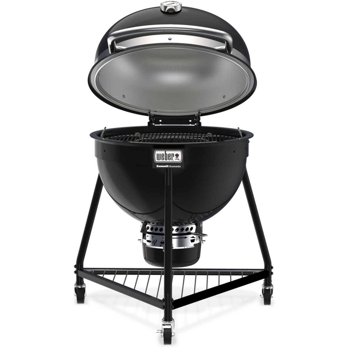 Kamado Summit E6 black sur pieds 61 cm noir, WEBER