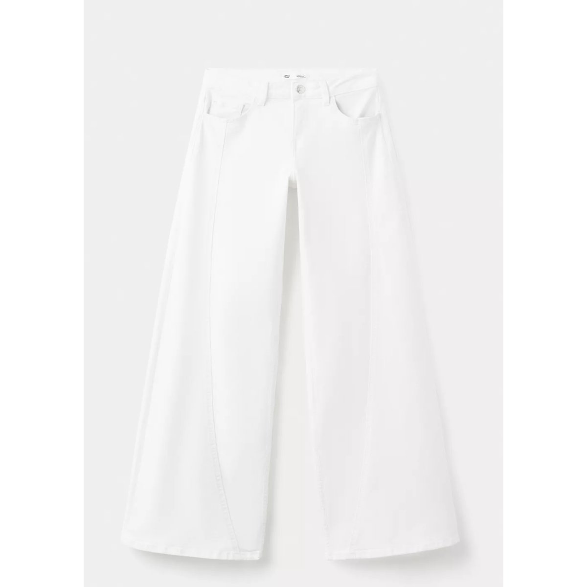 Jean low waist wide leg blanc, MANGO TEEN