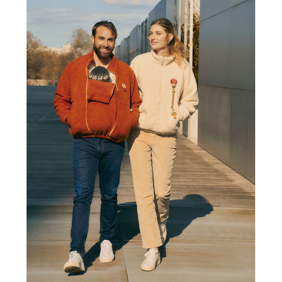 Veste polaire de grossesse et portage Sasha beige, CACHE COEUR