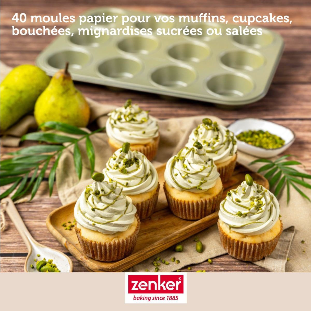 Set de 44 ustensiles de pâtisserie 40 moules SMART PASTRY brun, ZENKER