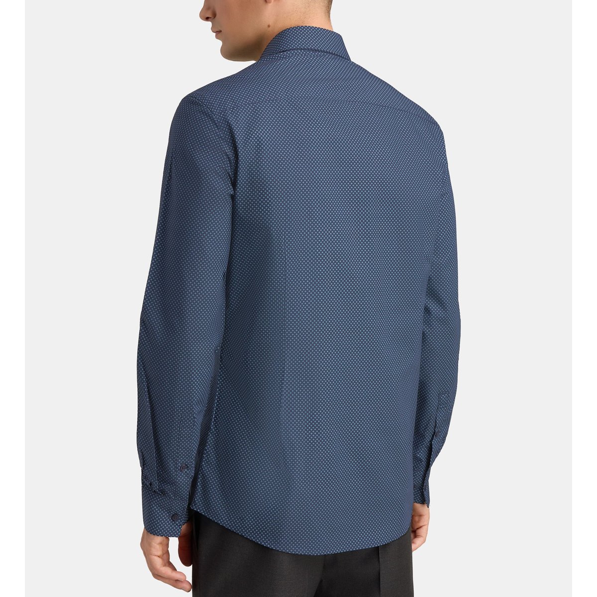 Chemise ajustée mmiro popeline coton bio bleu foncé, GALERIES LAFAYETTE