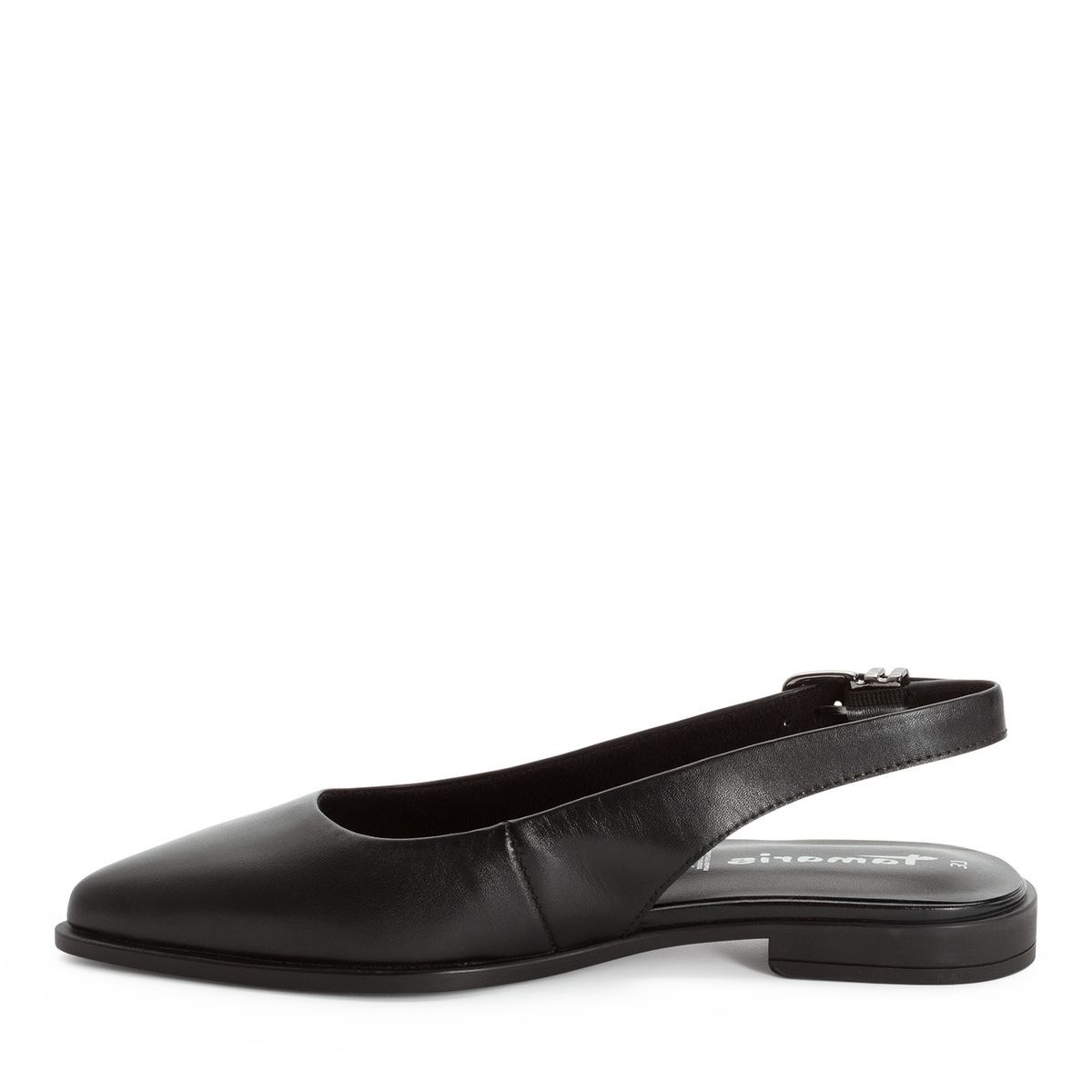 escarpin en cuir noir cuir, TAMARIS