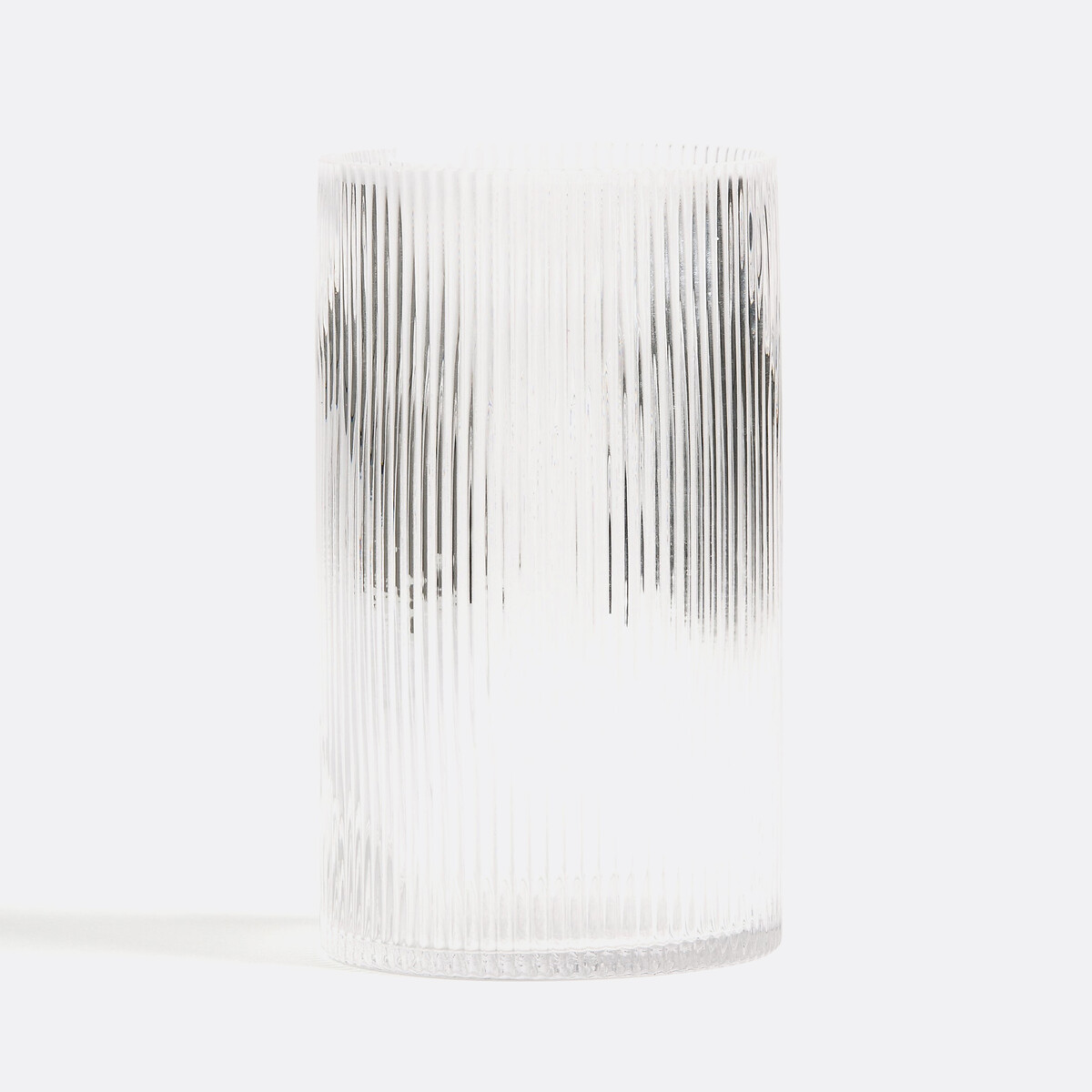 Vase verre rainuré droit H22,5 cm, Afa transparent, LA REDOUTE INTERIEURS