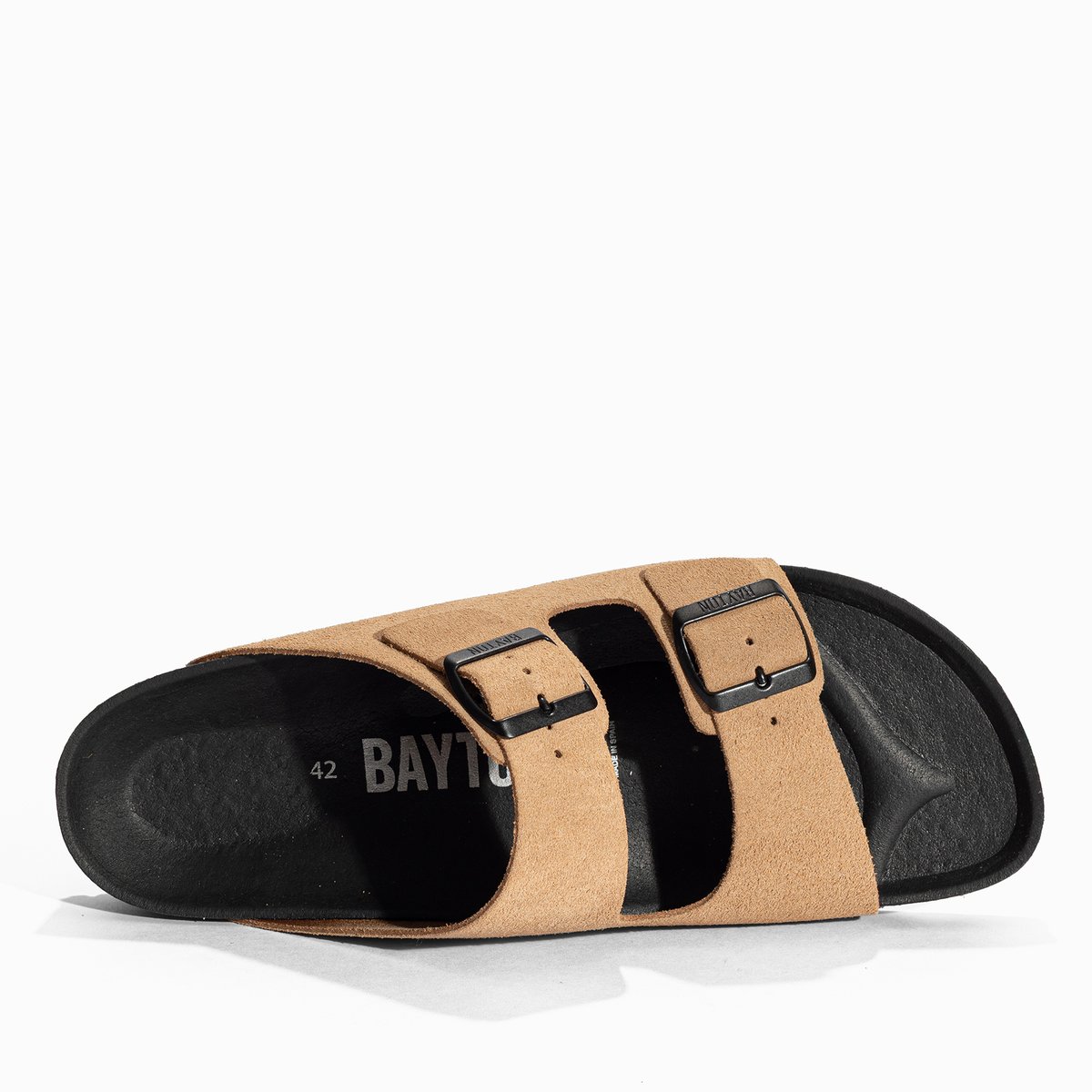 Sandales en cuir suédé ATLAS beige foncé, BAYTON