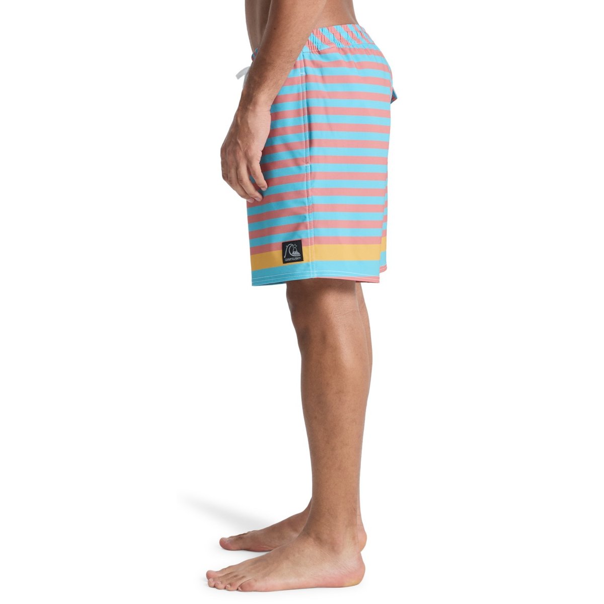 Short de bain ORIGINAL BTZ STRIPE VOLLEY 17" bleu aqua biarritz stripe, QUIKSILVER