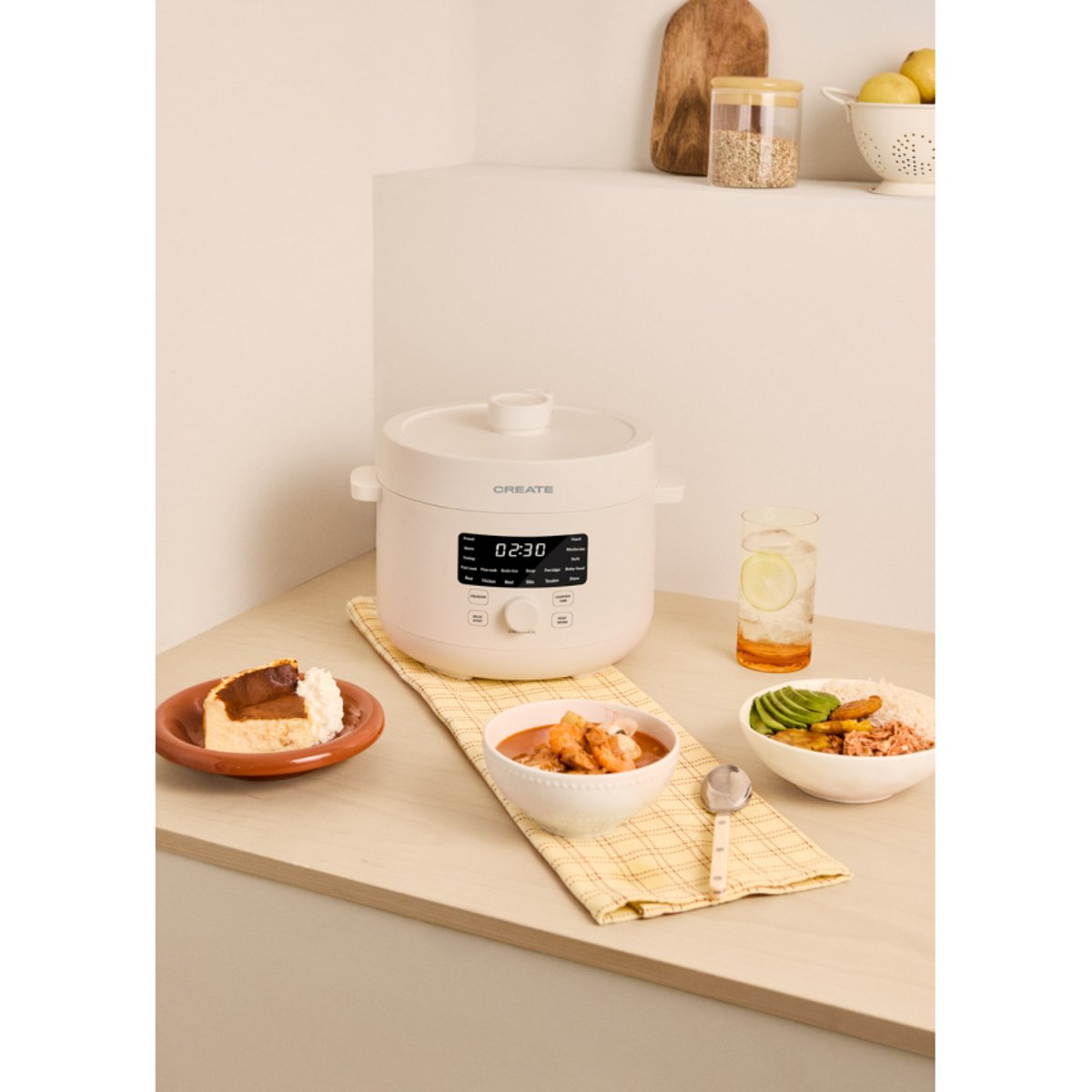 Autocuiseur électrique PRESSURE COOKER STUDIO blanc cassé, CREATE