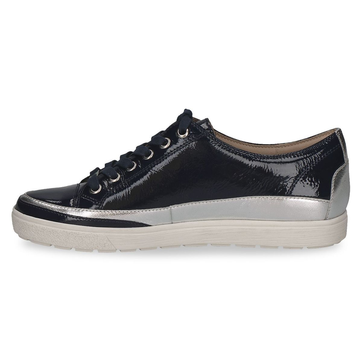 Basket en cuir bleu blue océan combiné, CAPRICE