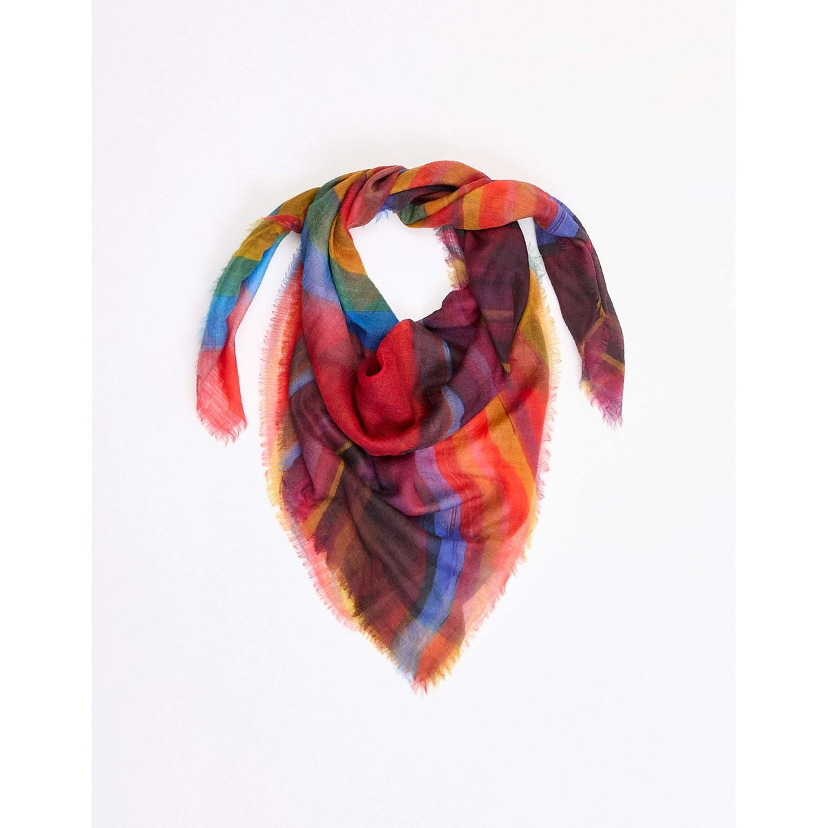 Foulard en laine imprimée DARYA rouge clair, LA FIANCÉE