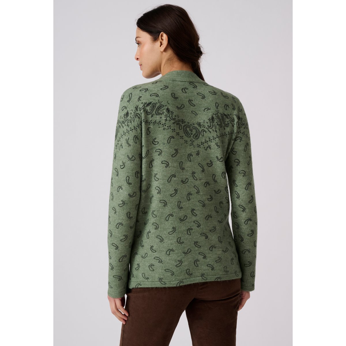 Pull imprimé vert, DAMART