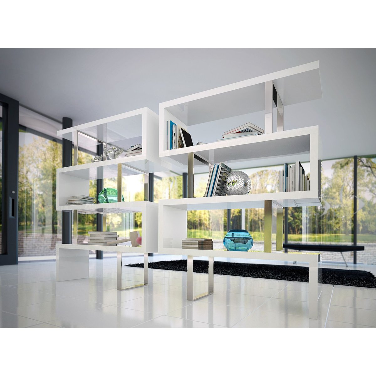 Etagère blanc et acier blanc | acier, ANGEL CERDA