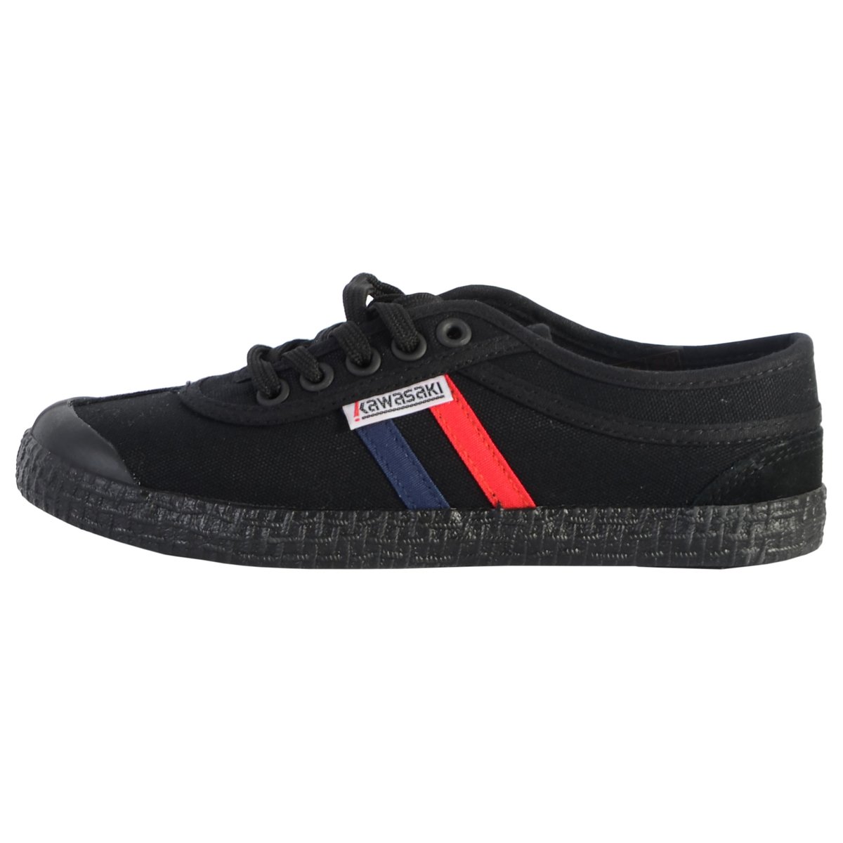 Basket Cuir Retro noir / uni, KAWASAKI FOOTWEAR