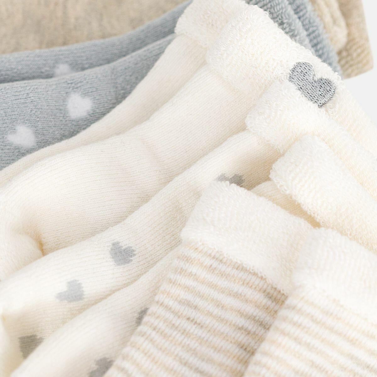 Set van 5 paar kousen groen + wit, PETIT BATEAU