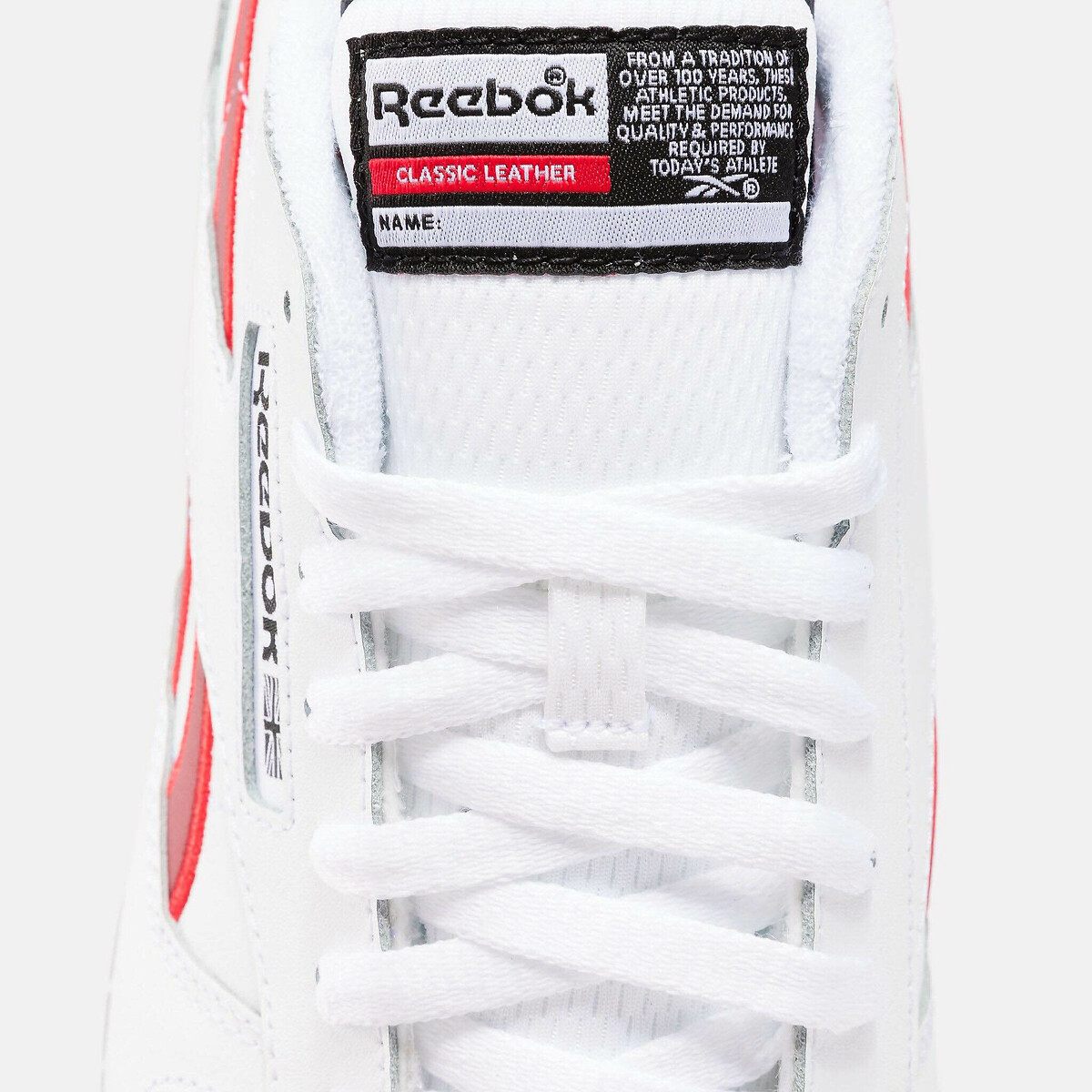 Baskets Classic Leather blanc/rouge/noir, REEBOK CLASSICS