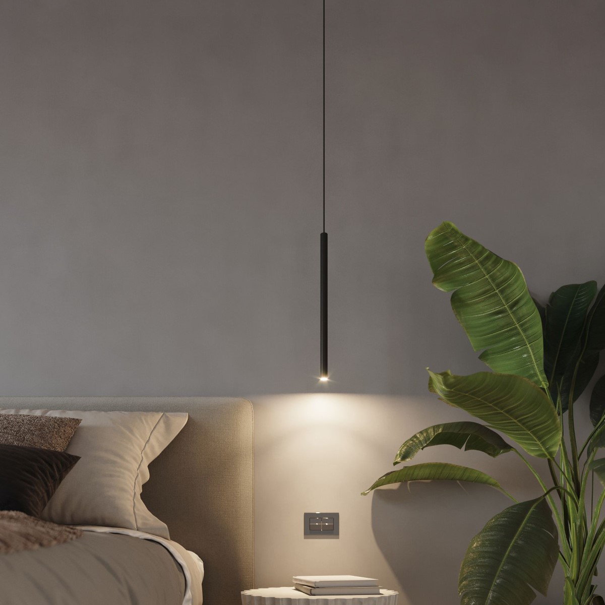 Suspension Acier Noir G9 5 Pastelo noir, EDEN