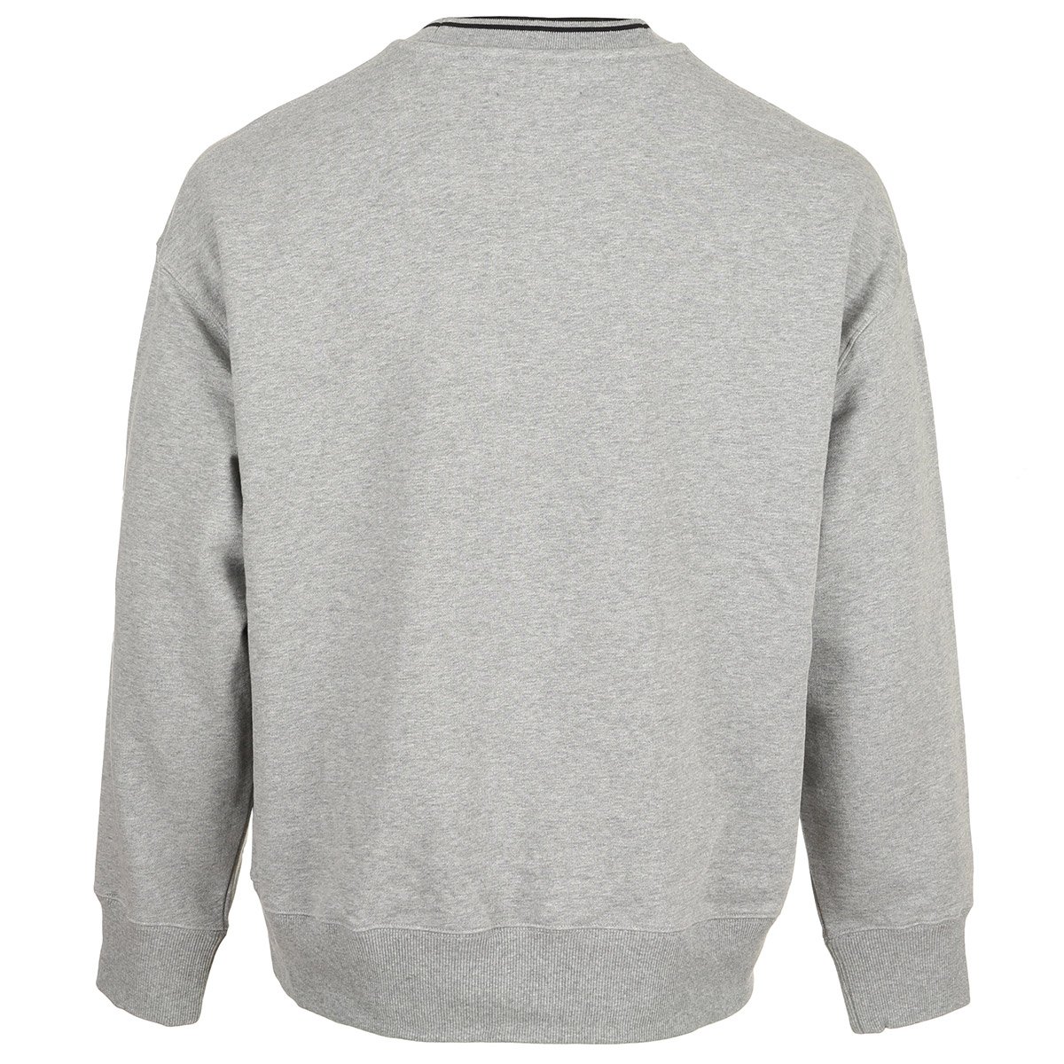 Pull OVERSIZED TIPPED SWEATSHIRT steel marl, FRED PERRY