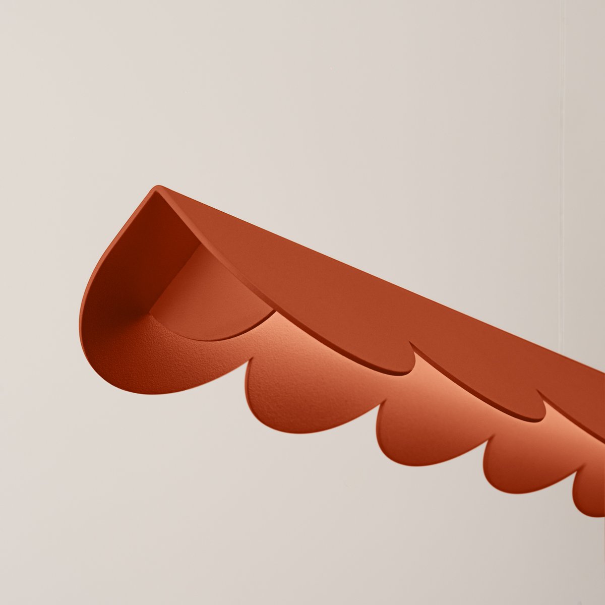 Suspension Aluminium Ocre Rouge LED 1 Biscuit ocre rouge, EDEN