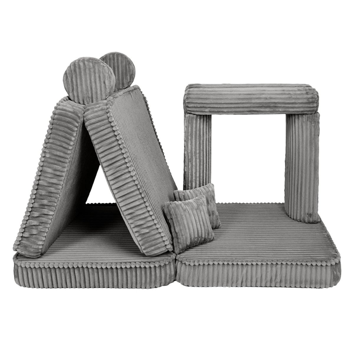 Canapé de jeu premium enfant 10 pcs CHURROS beige, MEOW BABY