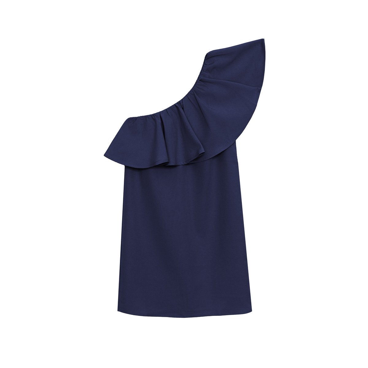 Robe courte trapèze  uni RIMEL 25-marine, LA PETITE ETOILE