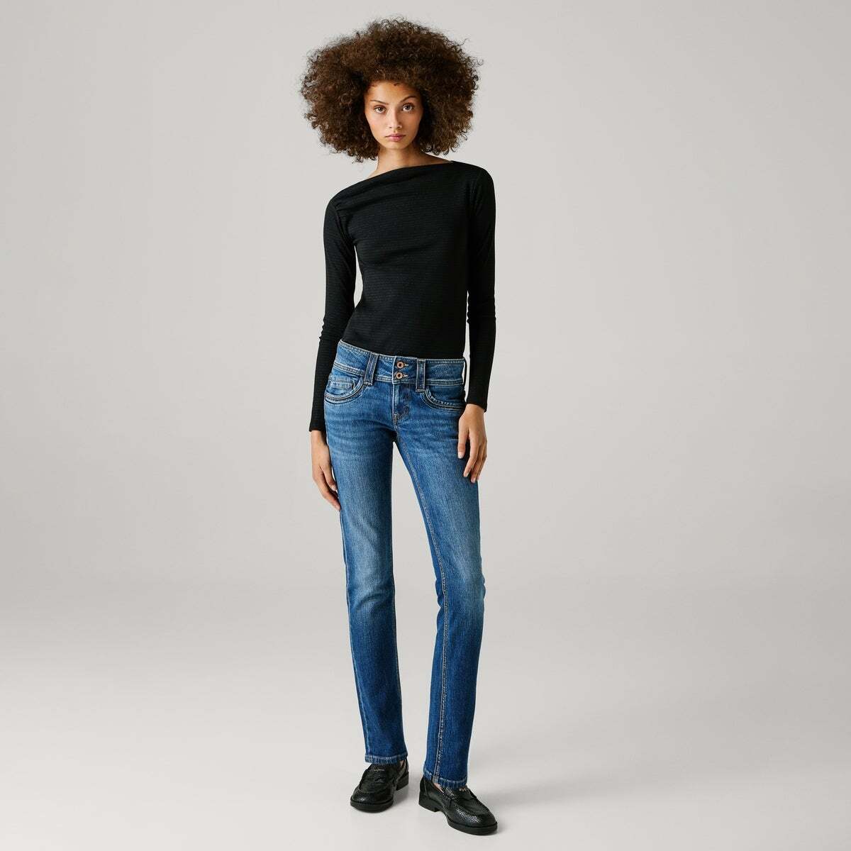 Iconic Gen - Jean Coupe Slim, Taille Moyenne authentique bleu royal, PEPE JEANS
