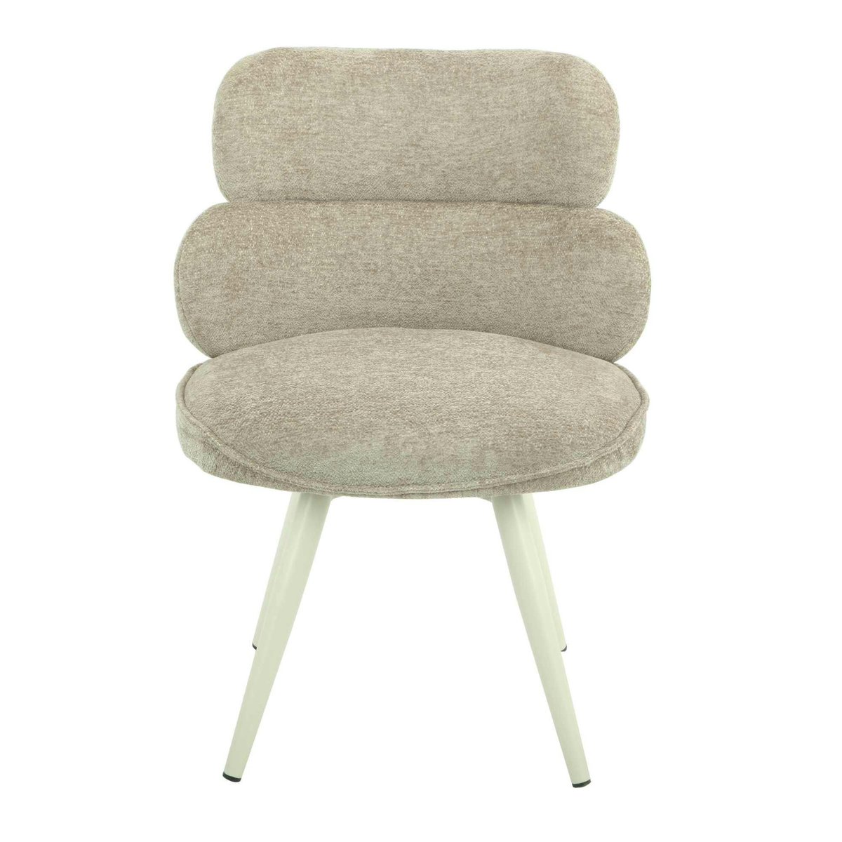 Chaise en tissu, dossier stucturé (lot de 2) CORTINA taupe, PIER IMPORT