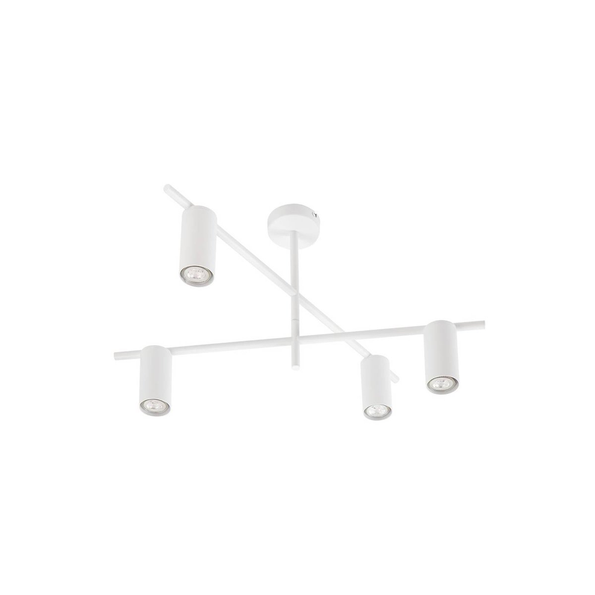 Plafonnier en métal moderne, Marilou blanc, LINDBY