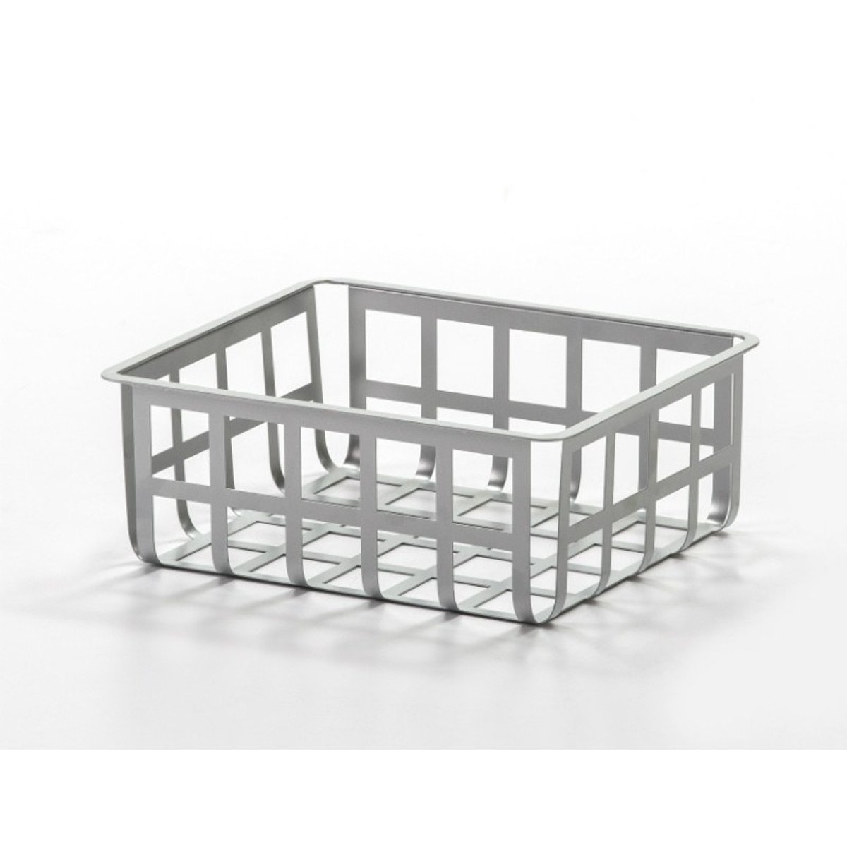 Panier de rangement et décoratif en métal, taille moyenne, ZESTA gris, DON HIERRO