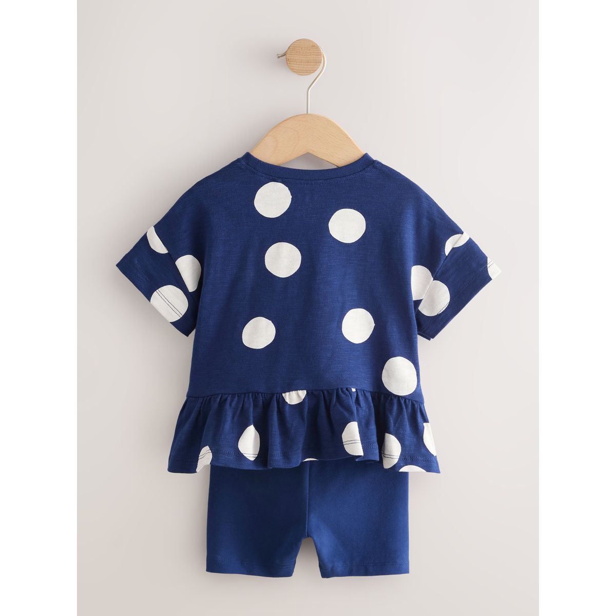 Ensemble short cycliste et haut à basque nuage marine, NEXT
