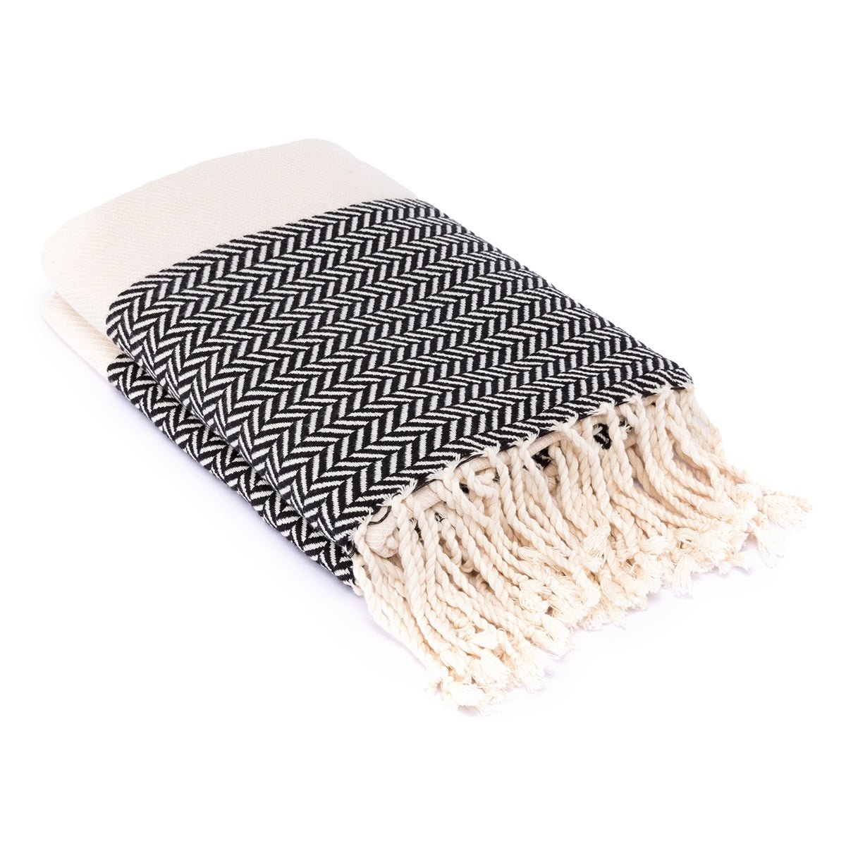 Plaid coton LIV noir, FEBRONIE