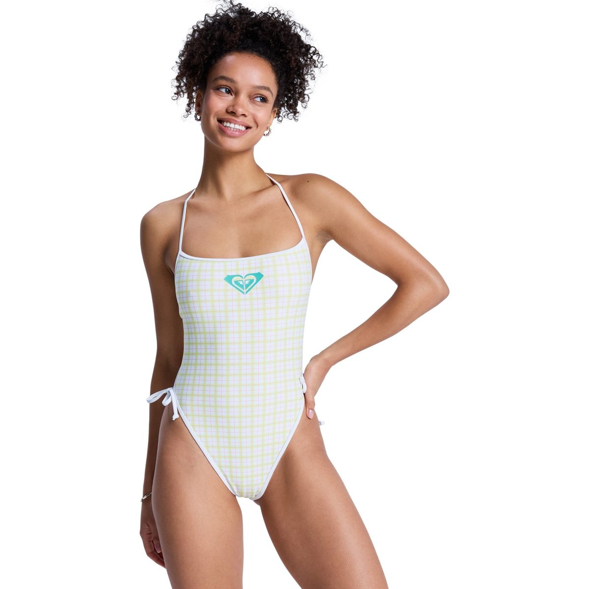 Maillot de bain une pièce réversible THE SWELL RV ONE-PIECE. blanc cloud dancer swell plaid, ROXY