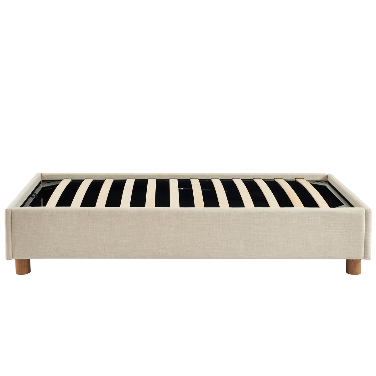 Lit coffre avec sommier relevable KORALL beige, SORELH