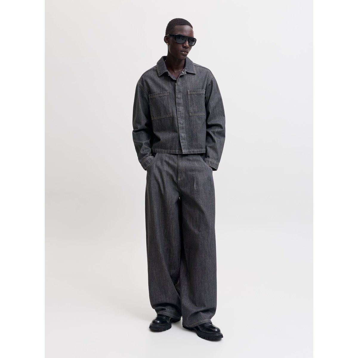Jeans À Coupe Tonneau grey denim, JACK & JONES