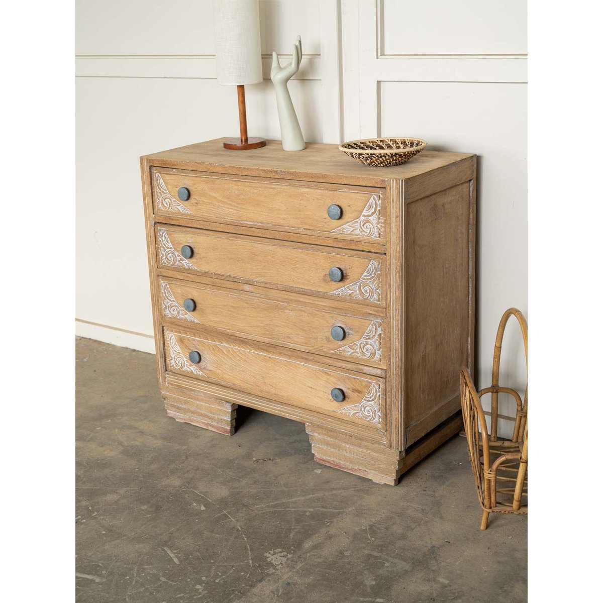 Commode art déco Garance N°770 - Bon état bois clair, DEBONGOUT