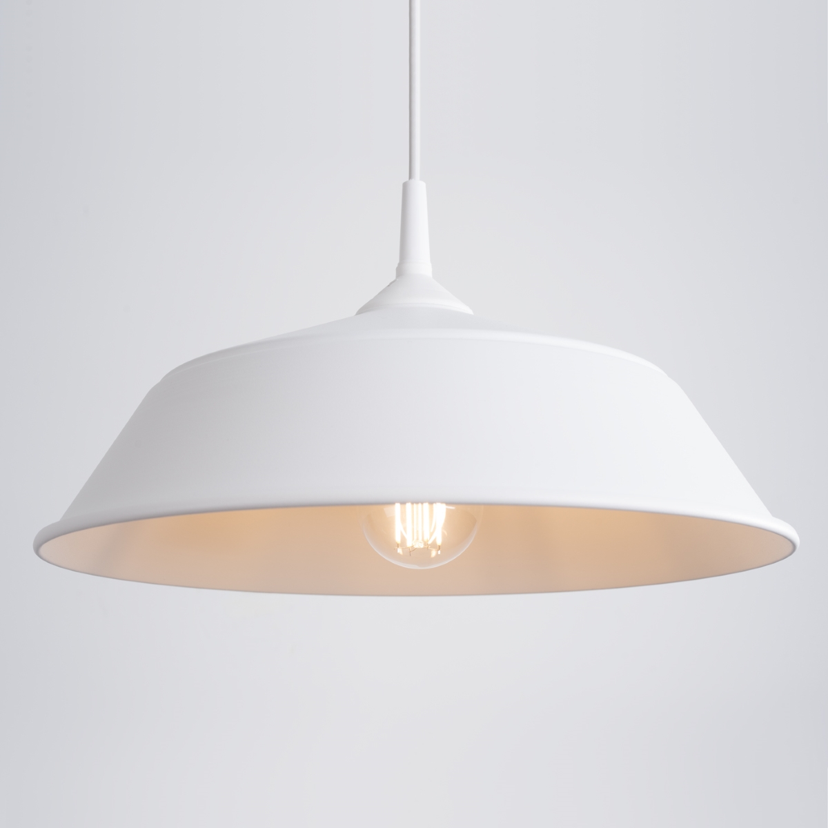 Suspension Acier Blanc E27 1 Frika blanc, EDEN