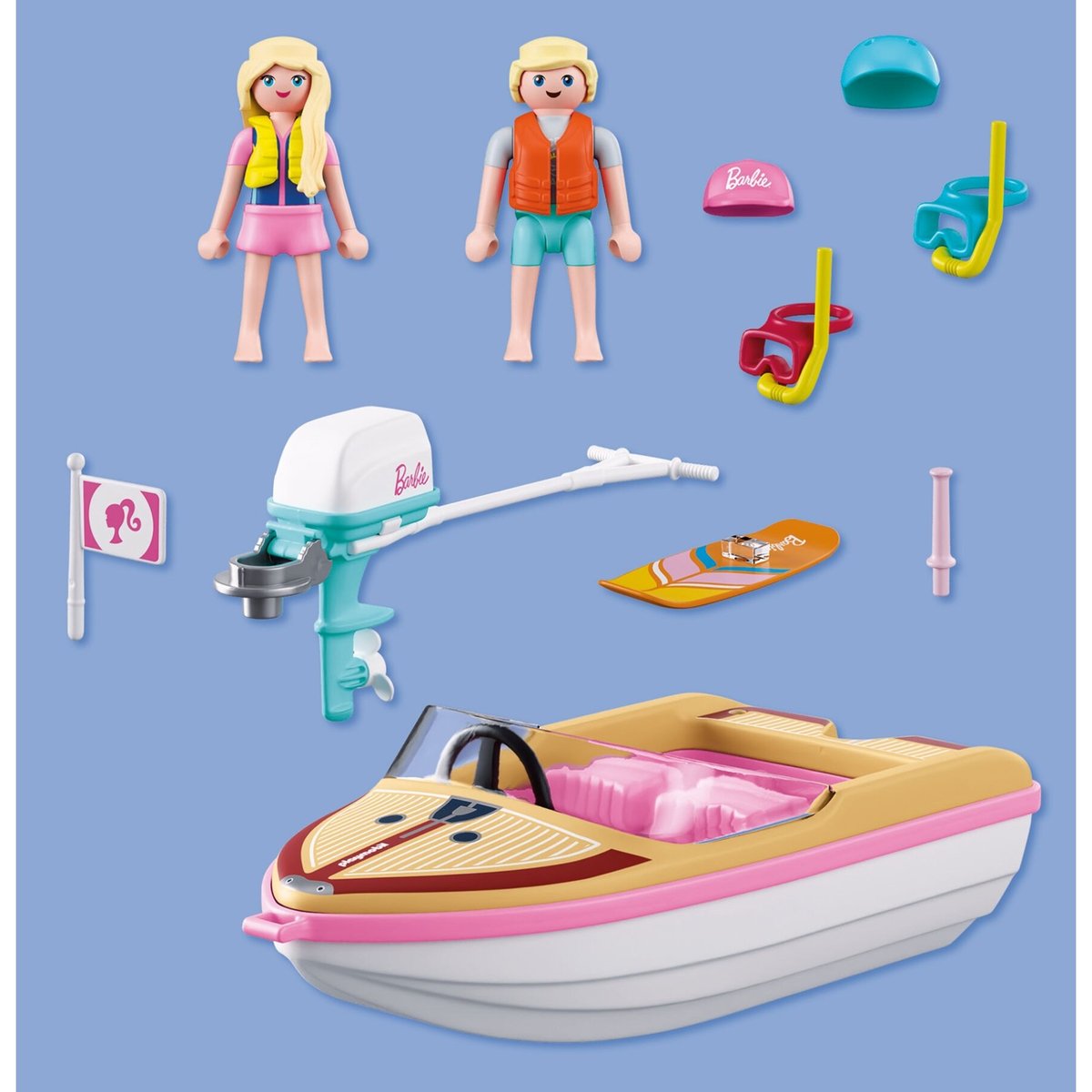 Bateau & wakeboard multicolore, PLAYMOBIL