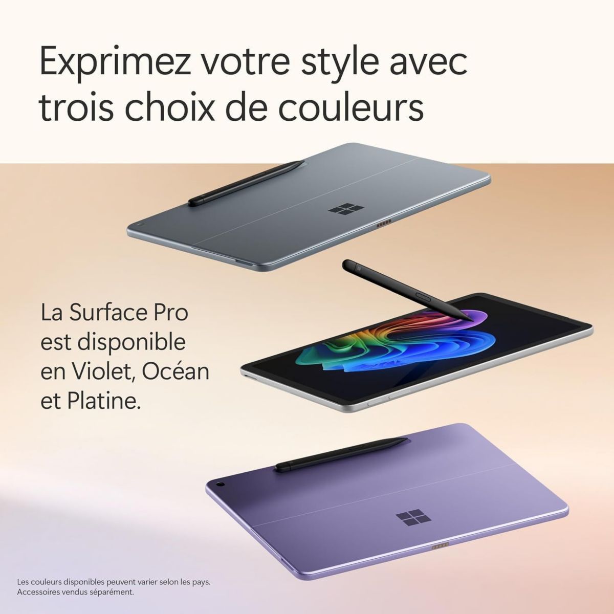 PC Hybride Pack Surface Pro édition 12" Tactile Snapdragon X plus 16 Go RAM LPDDR5x SSD 512 Go avec clavier couleur unique, MICROSOFT