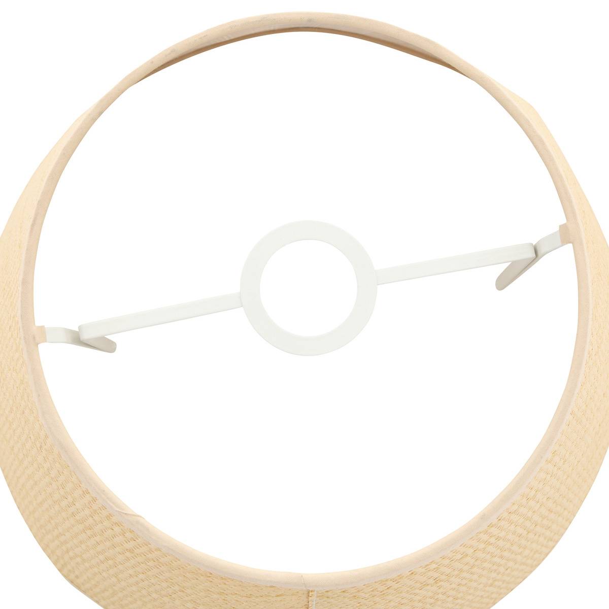 Abat-jour rond en papier FLORE beige, ATMOSPHERA